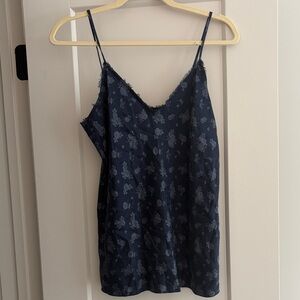 Vince Navy Floral Camisole Top
